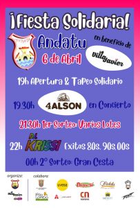 Cartel Fiesta solidaria Andatu